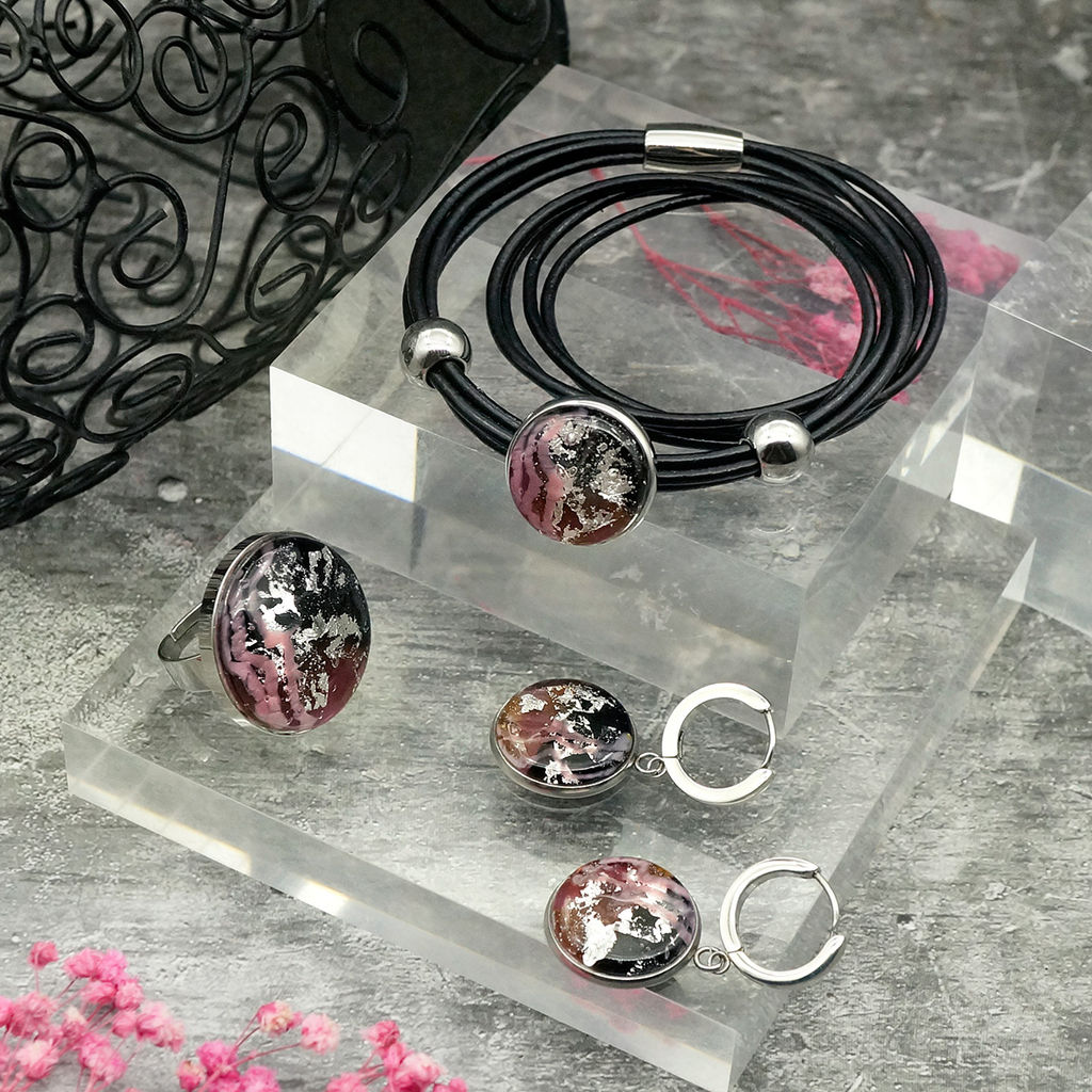 Серьги из муранского стекла RASPBERRY PUNCH LS3236 - Vloes фото 6