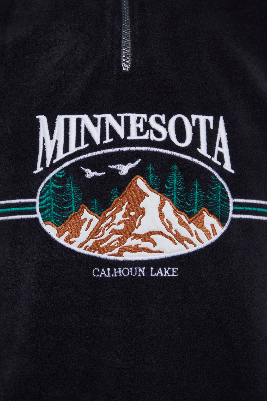 Antrasit Unisex Oversize/Genis Kesim Dik Yaka Anti-pilling Polar Sweatshirt TMNAW24SW00034