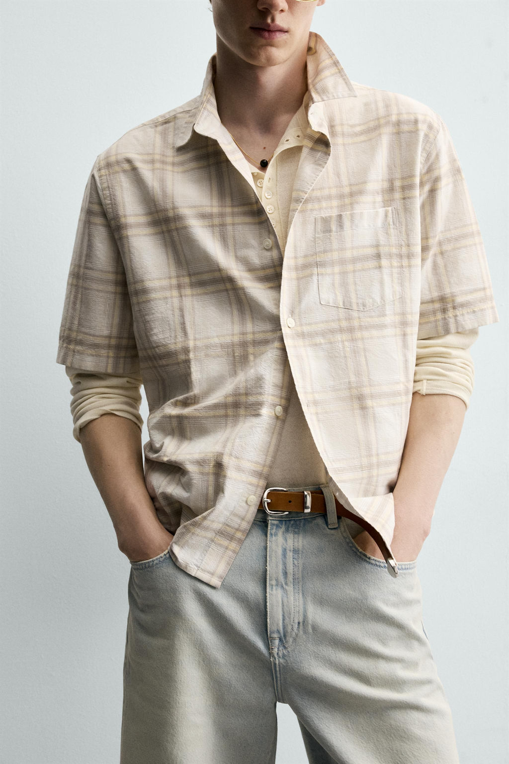 CAMISA REGULAR FIT CUADROS / Arena - Zara фото 6