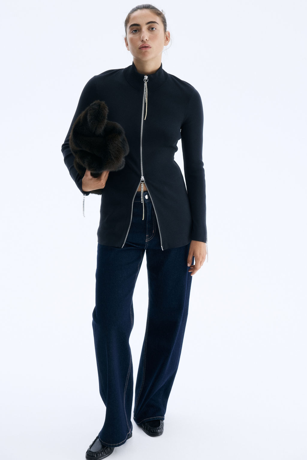 Top con cremallera y detalles de strass - H&m фото 5