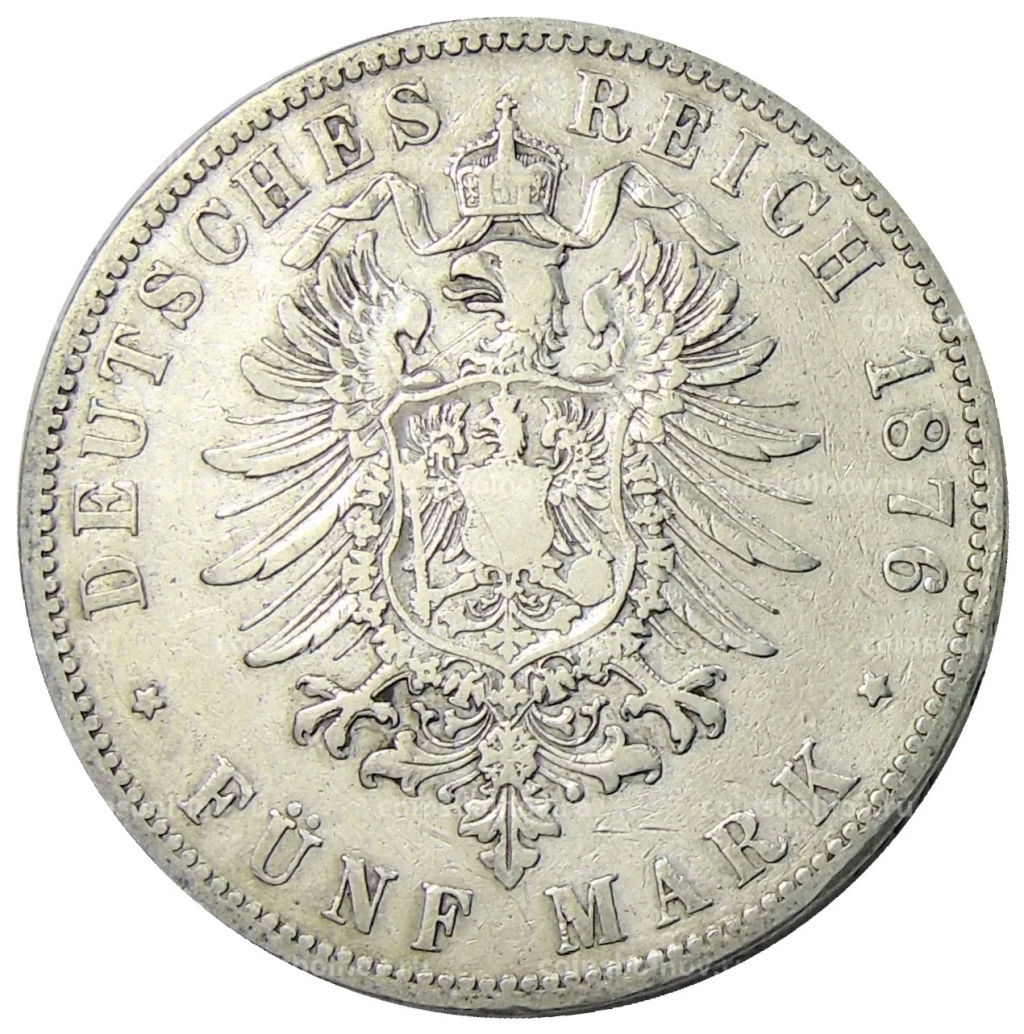 5 марок 1876 года A Германия (Пруссия)