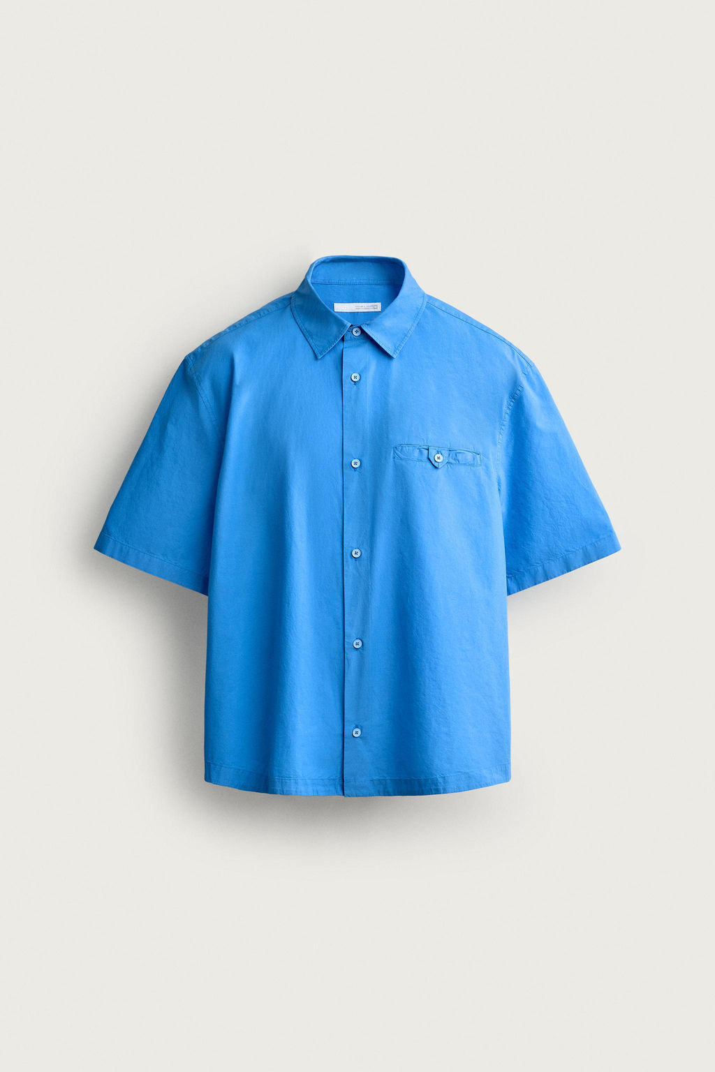 CAMISA RELAXED FIT POPEL?N / Azul?n - Zara фото 6