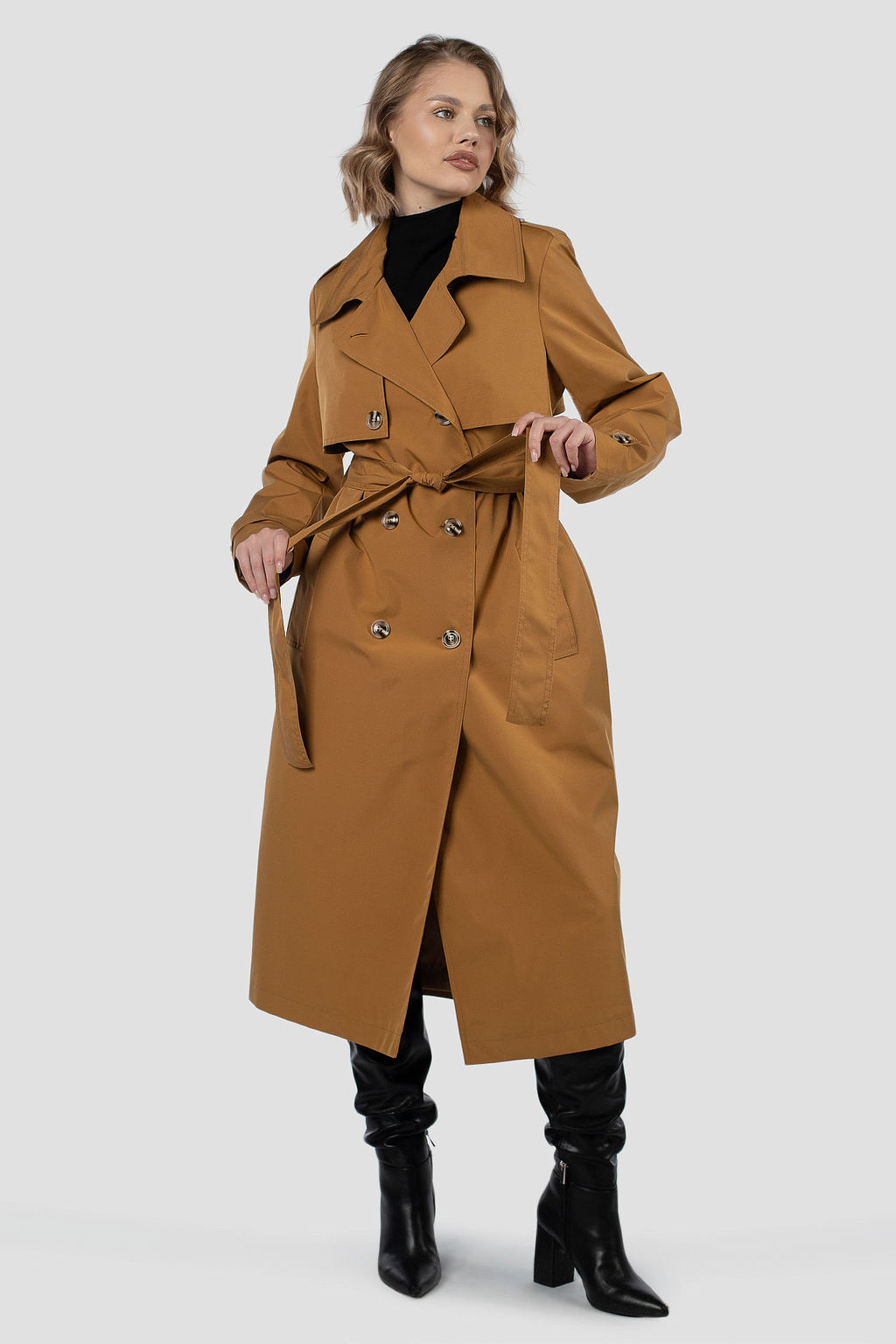 03-3379 Плащ женский (пояс)