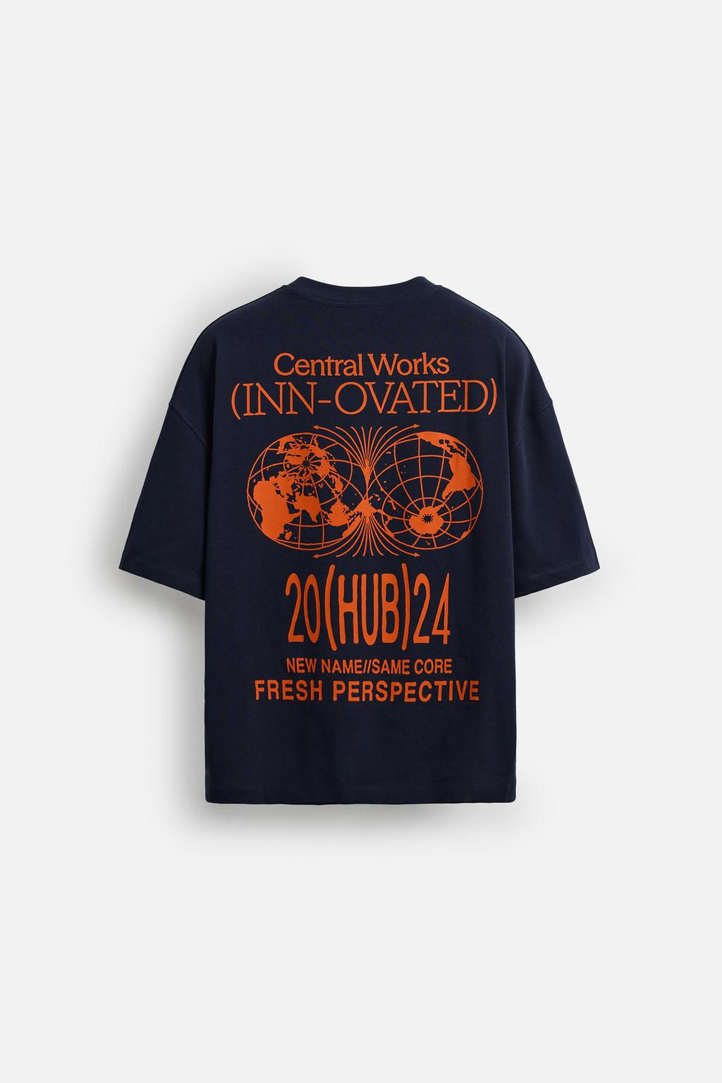 T-SHIRT WITH CONTRAST PRINTS - Zara фото 8