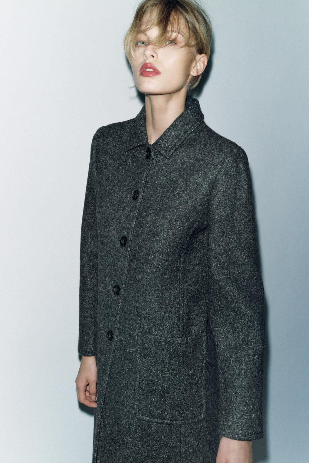 ZW COLLECTION MANTECO WOOL BLEND COAT - Zara фото 3