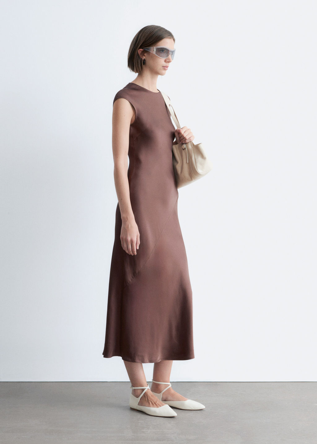 Maxivestido ajustado de sat?n - H&m фото 5