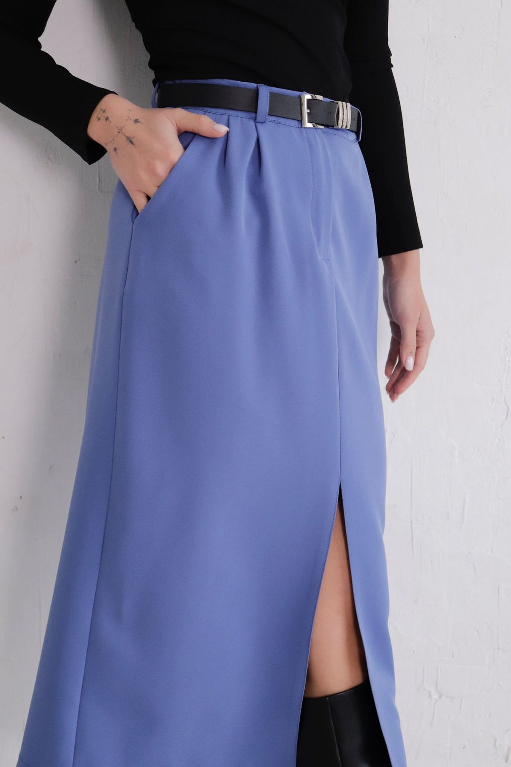 11267 Юбка миди-макси голубая - Martichelli фото 9