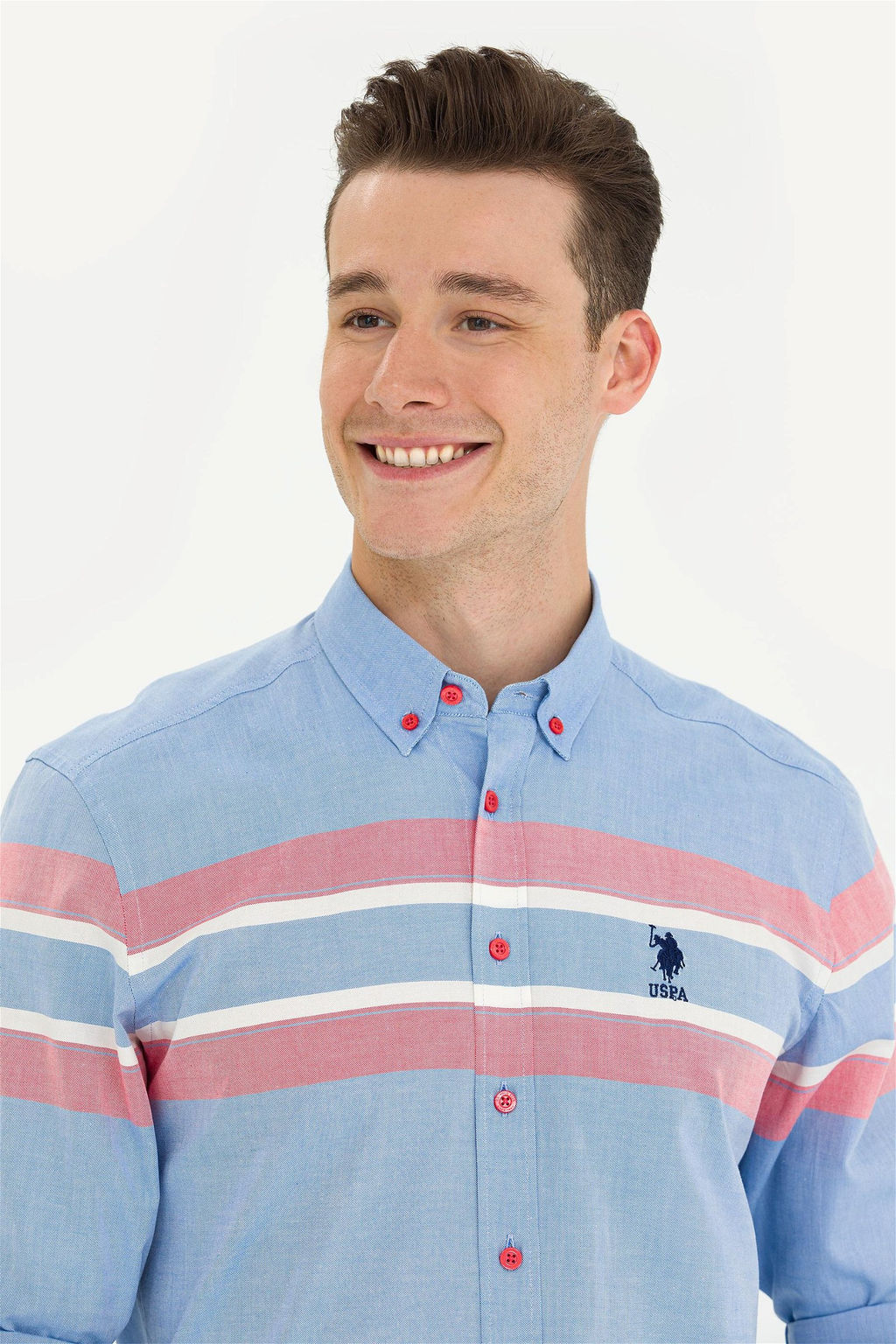 U. S. Polo Assn Мужская синяя рубашка с длинным рукавом - U.s. polo assn фото 9