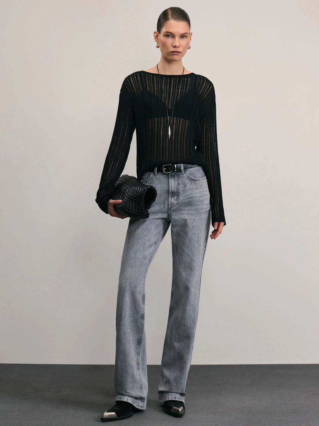 Джинсы straight с высокой посадкой / Zarina