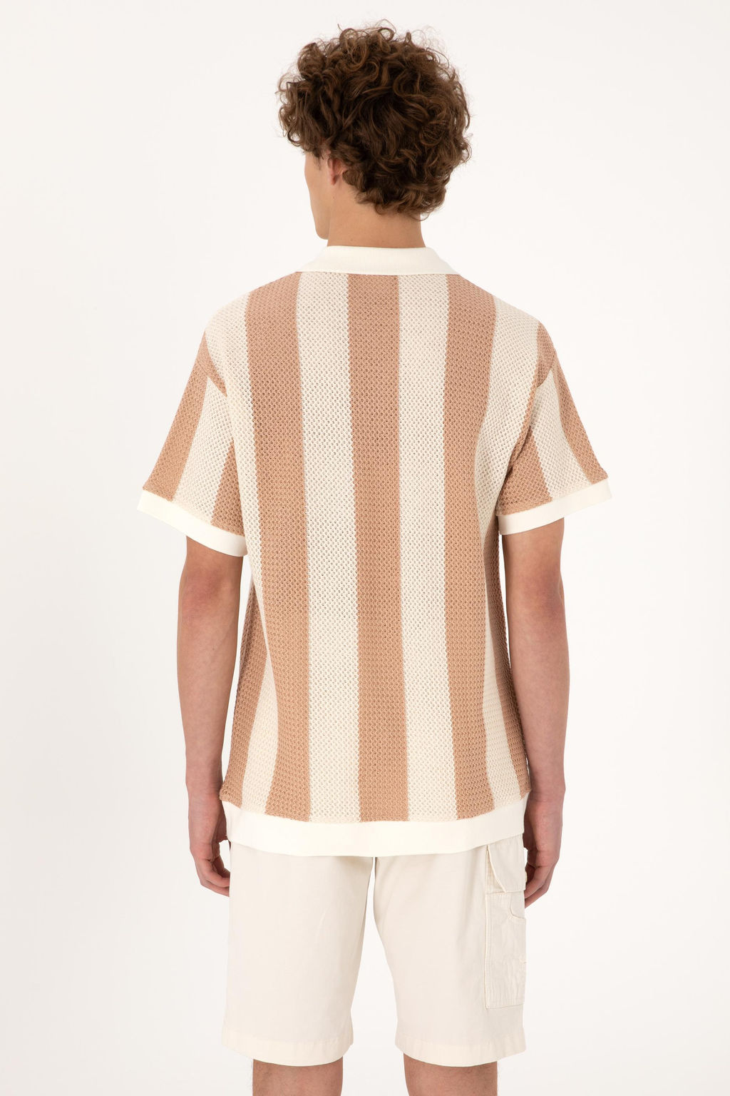 Erkek Comfort Fit Ka__k Yaka Camel _rg_l_ Ti__rt Sepette S_rpriz _ndirim - U.s. polo assn фото 5