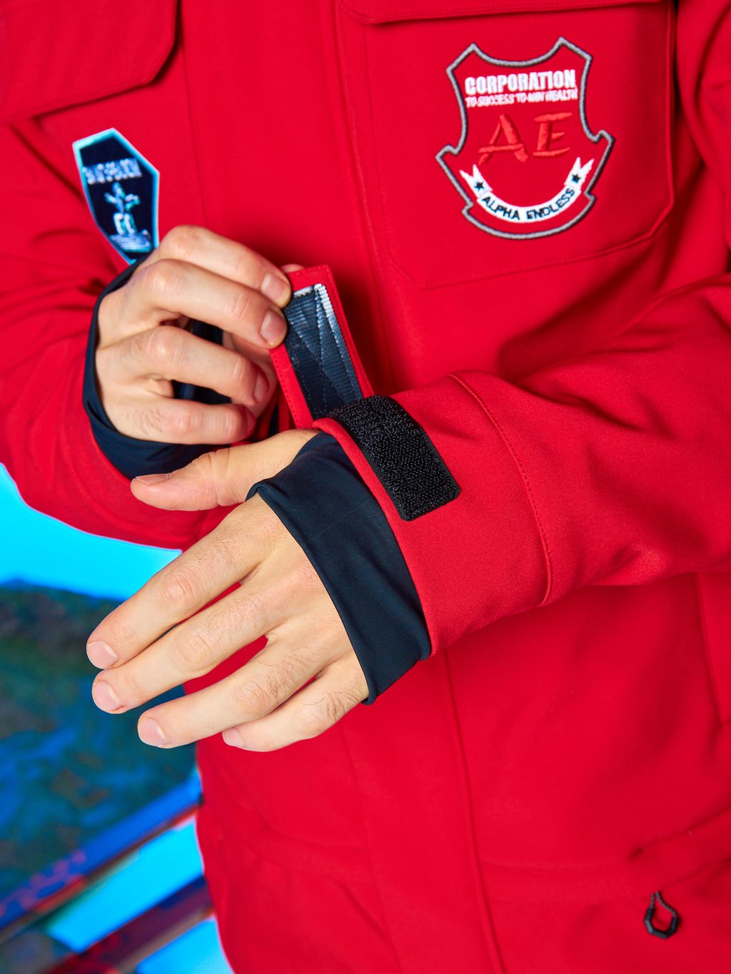 Мужской сноубордический горнолыжный комбинезон Alpha Endless Prometheus 223/230510 RED - Красный