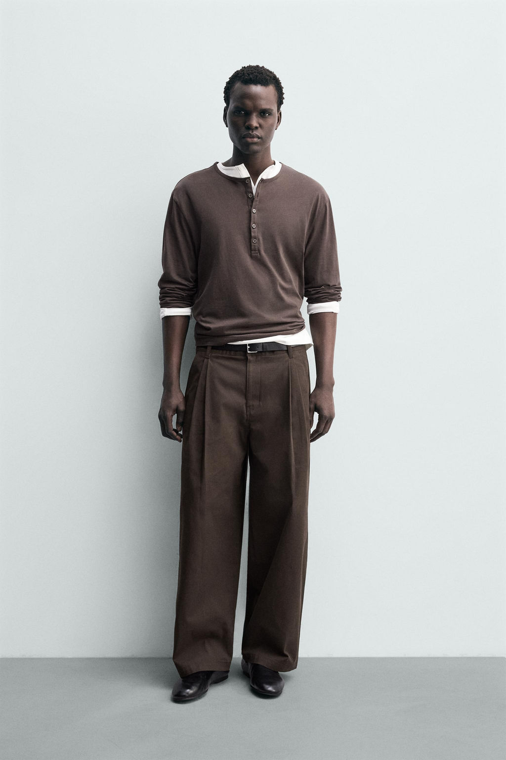 PLEATED WIDE-LEG TROUSERS - Zara фото 10