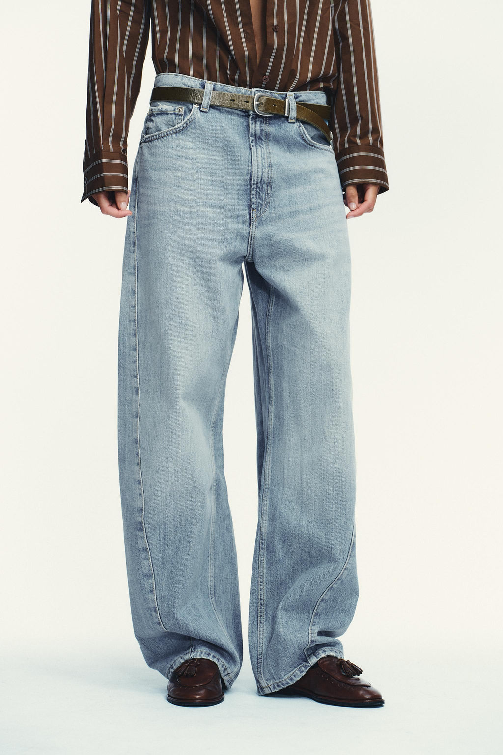 TRF BAGGY BALLOON MID-WAIST JEANS - Zara фото 10