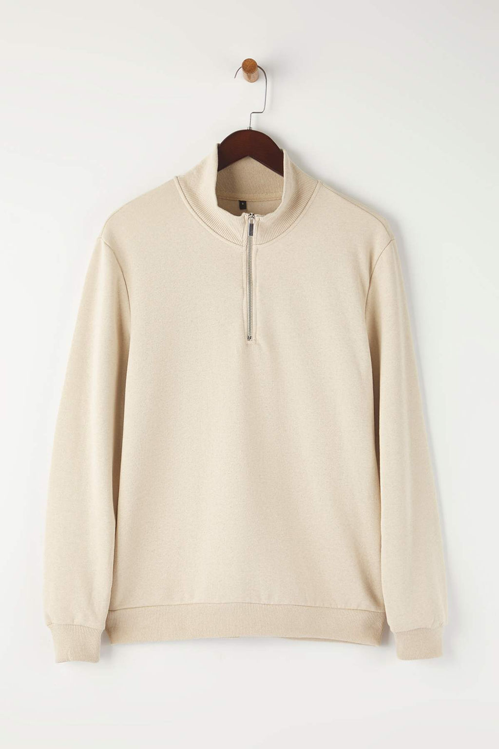 Siyah Regular/Normal Kesim Dik Yaka Kal?n Ici Polarl? Sweatshirt TMNAW26SW00021 - Trendyolmilla фото 9