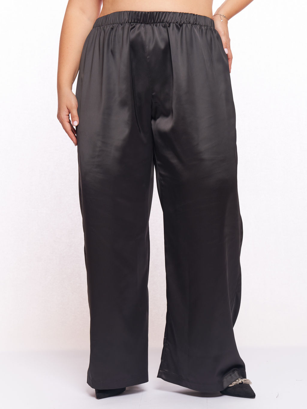 Атласные брюки TBB31337BLK01 - Артесса фото 4