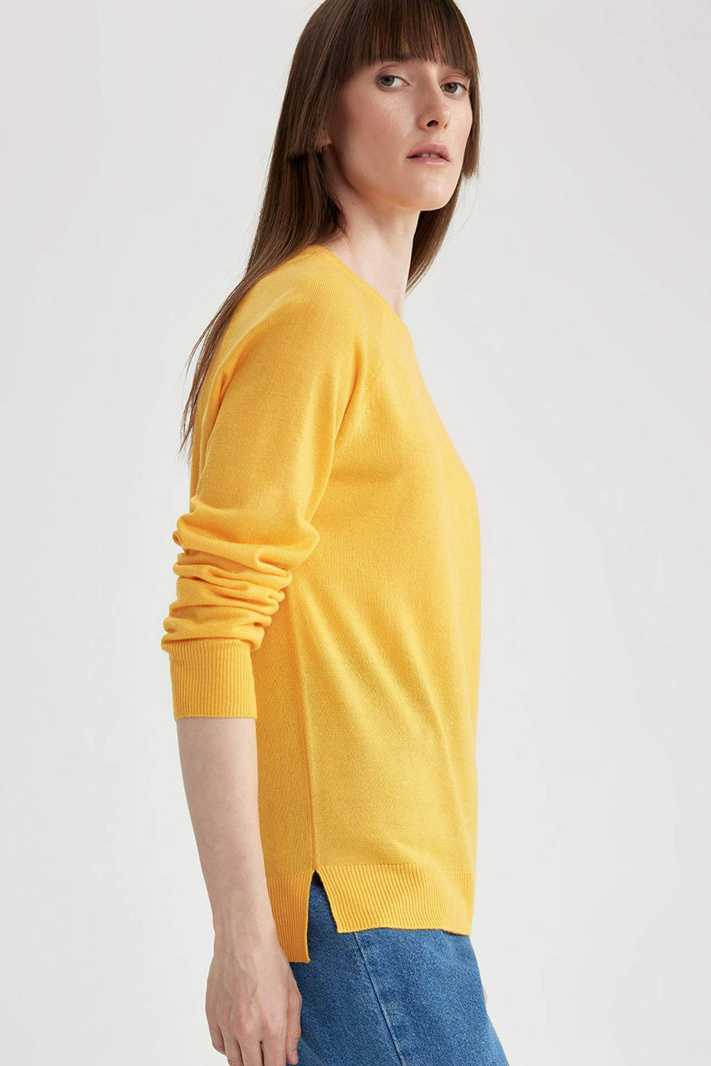 Relax Fit Bisiklet Yaka Triko Kazak - Defacto фото 16