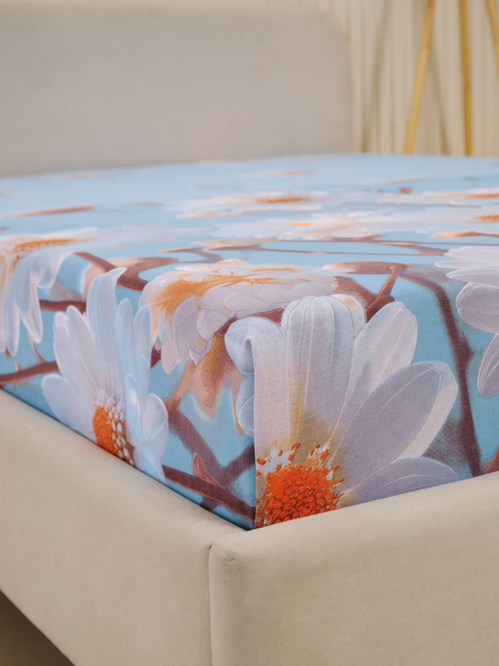 Простыня бязь люкс - Ромашки 150х215