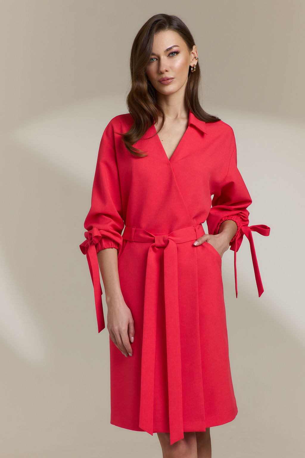 Платье 0840 коралл - Diliafashion фото 3