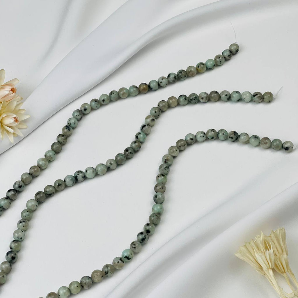 Бусины для украшений из перепелиной Яшмы (45 бусин)