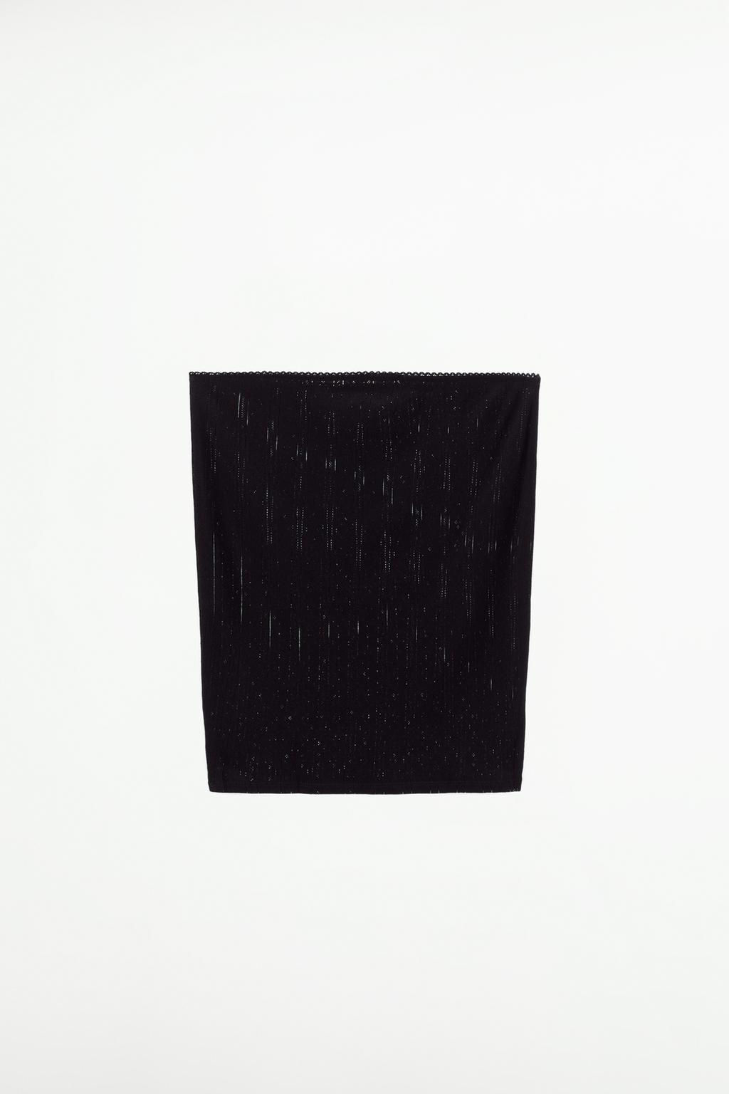 POINTELLE SKIRT WITH LACE TRIM - Zara фото 5