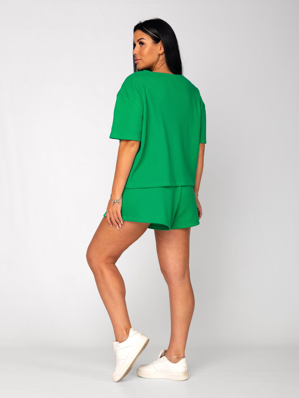 Костюм женский вафельный с шортами ДАНА ЗЕЛЕНЬ - Domtrik фото 5