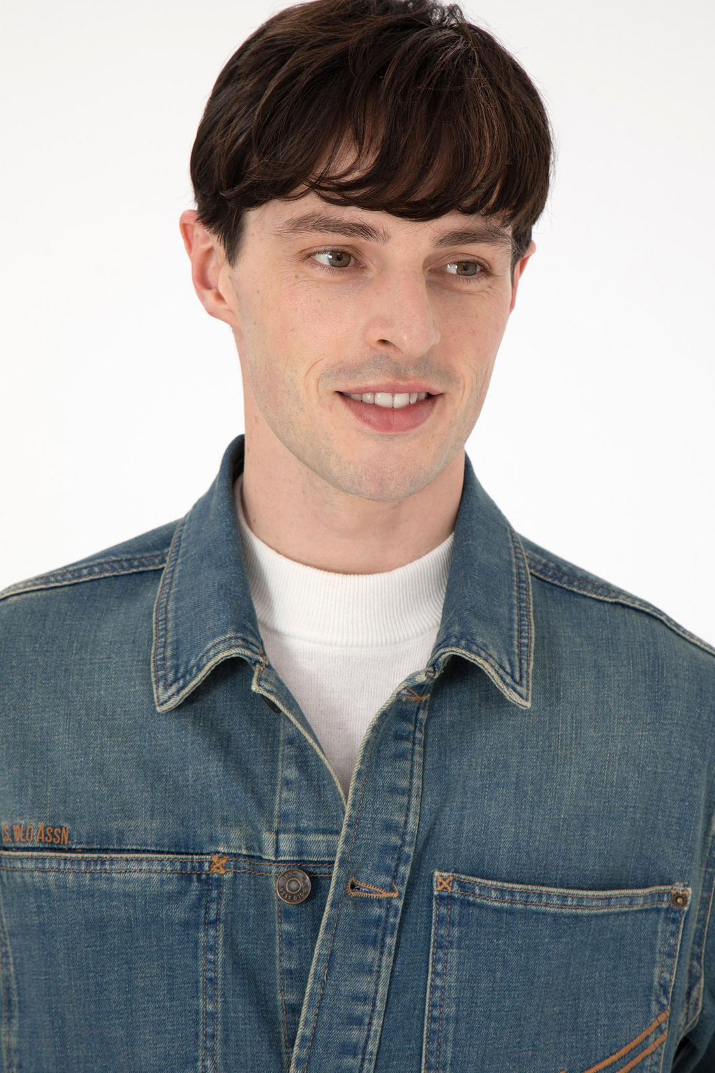 Мужская зеленая джинсовая рубашка Неожиданная скидка в корзине - U.s. polo assn фото 2