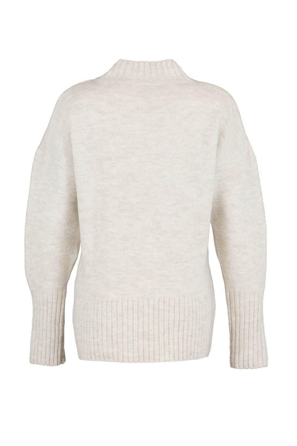 Ekru Genis Kal?p Yumusak Dokulu Basic Triko Kazak TWOAW23KZ00490