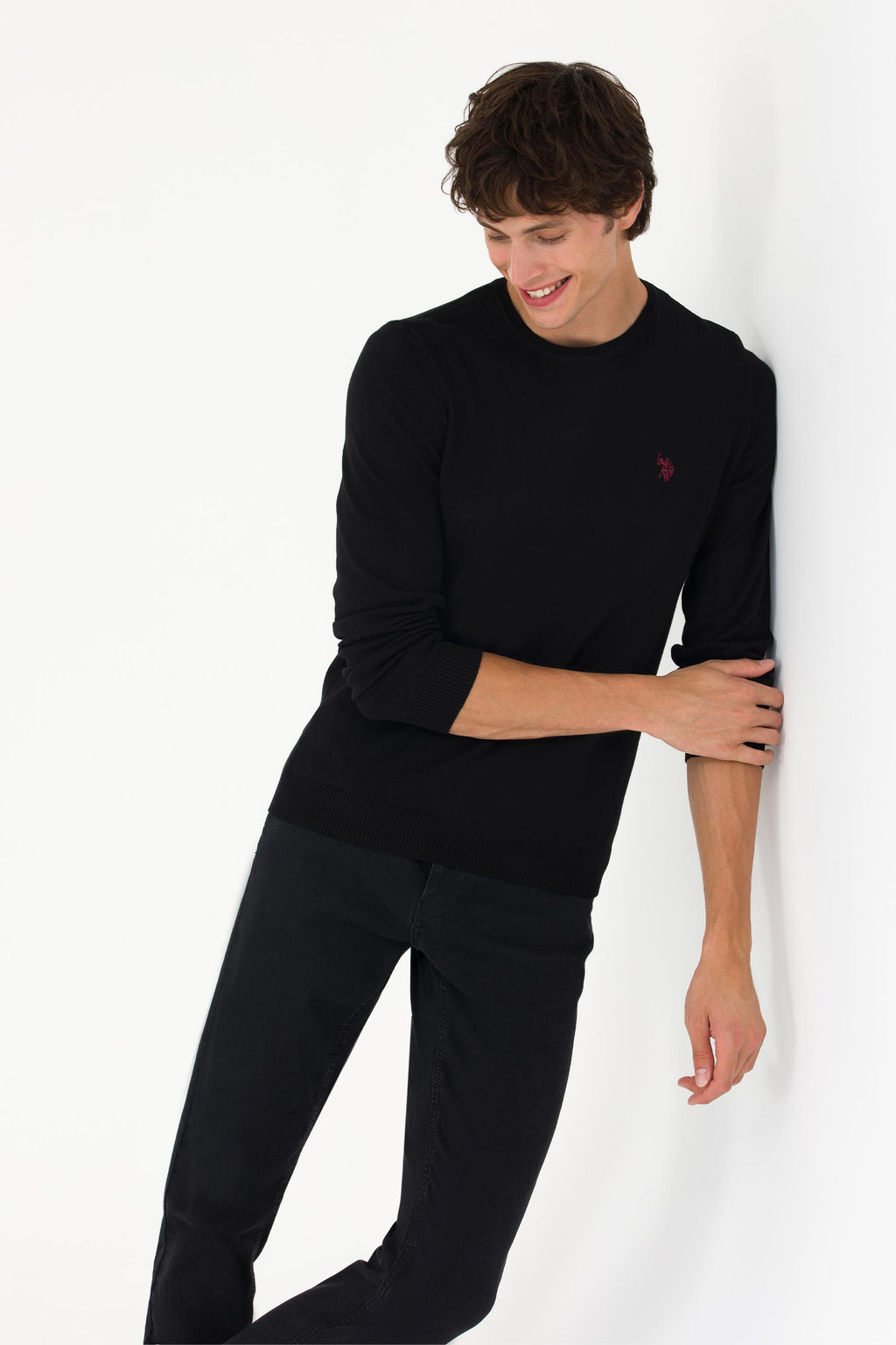 Свитер мужской U. S. Polo Assn Basic черный из хлопка - U.s. polo assn фото 15