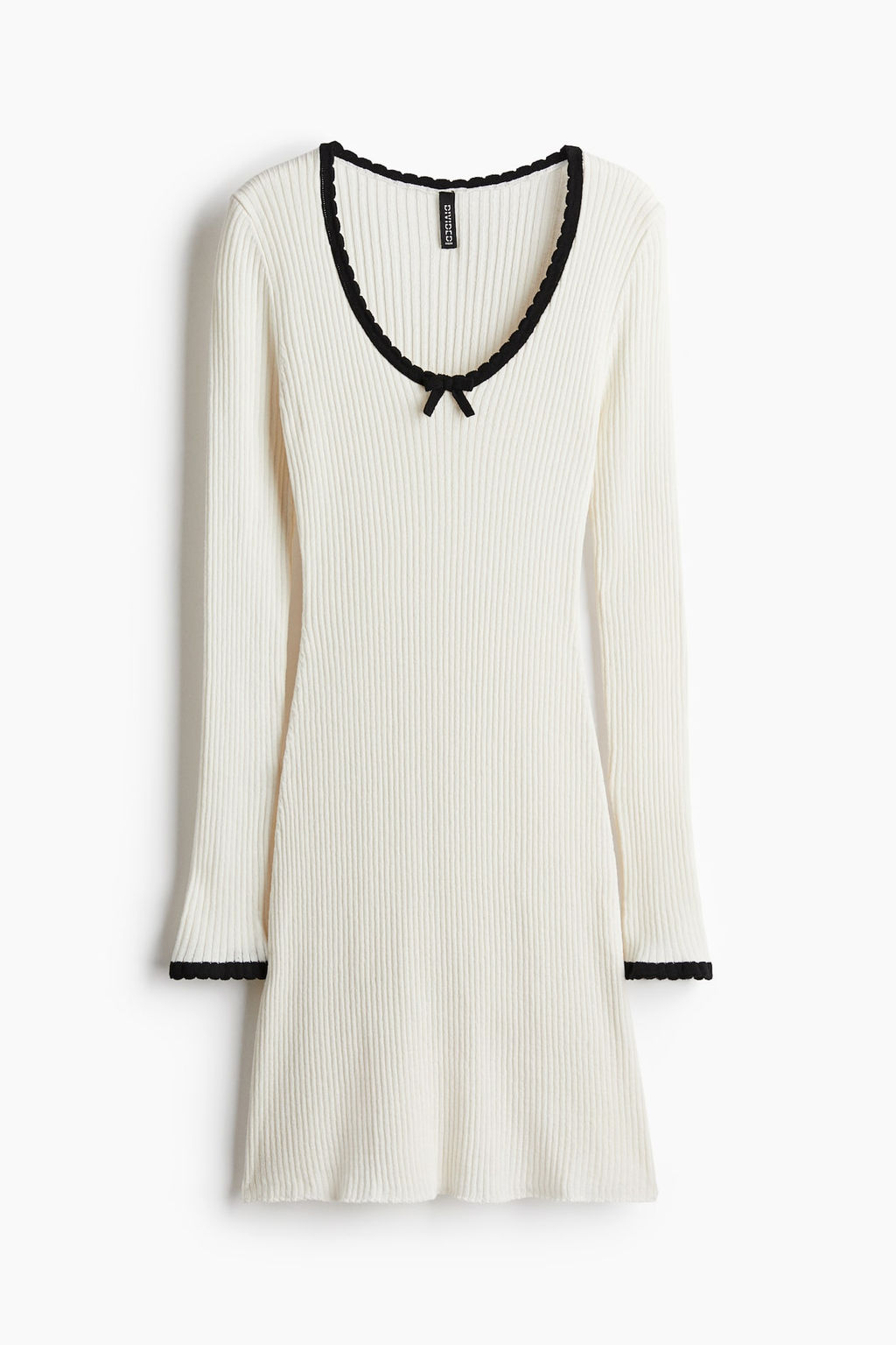 Vestido ajustado en punto de canale - H&m фото 5