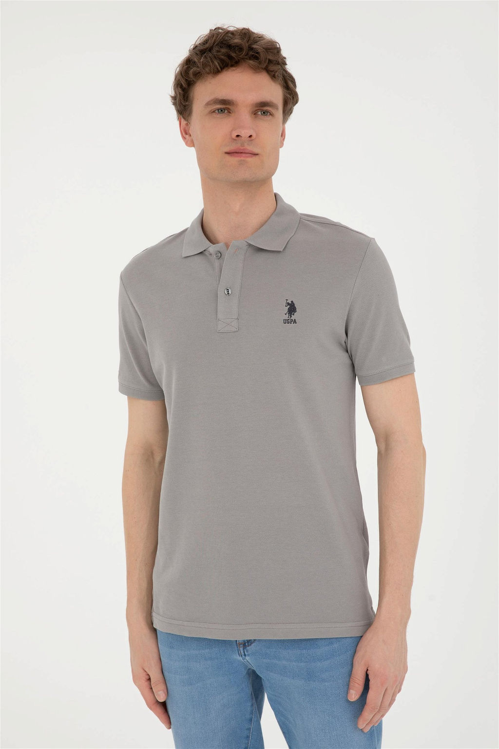 U. S. Polo Assn / Мужская темно-серая базовая футболка - U.s. polo assn фото 3