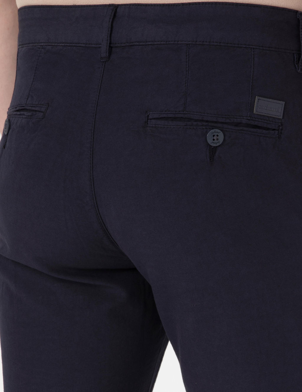 Lacivert Slim Fit Kanvas Pantolon