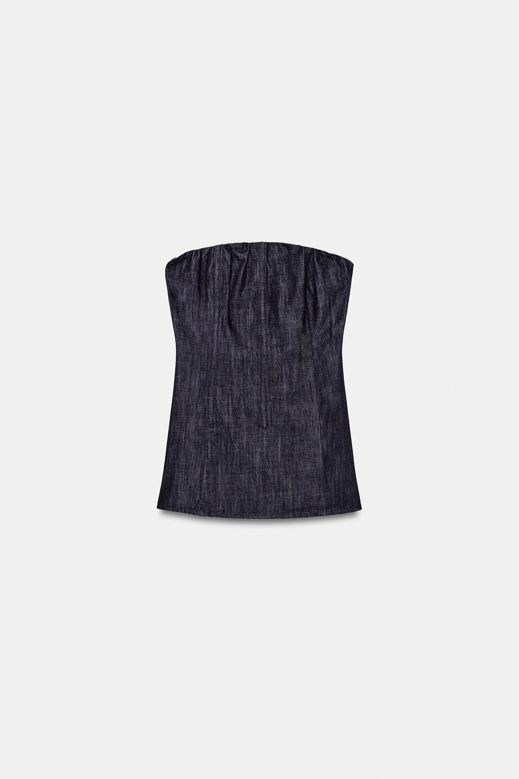 DENIM-EFFECT BUSTIER TOP - Zara фото 12