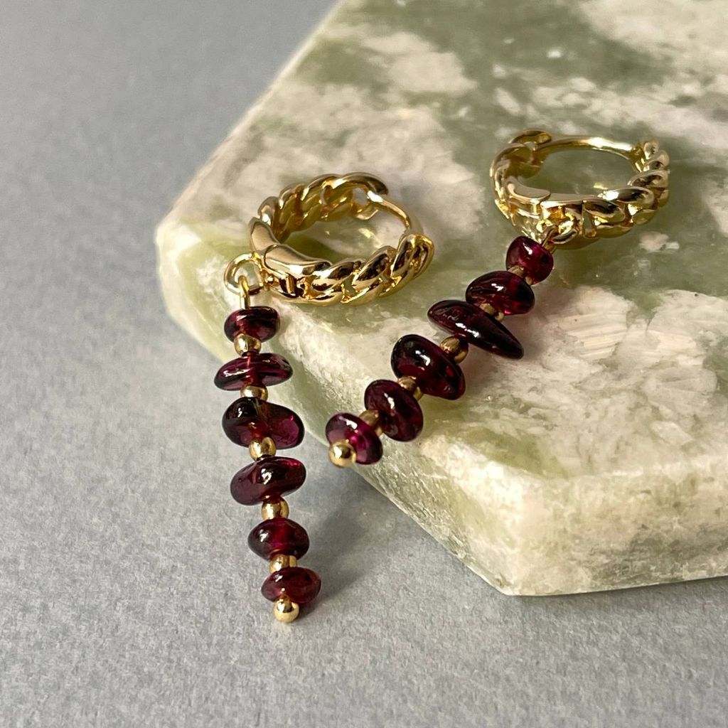 Серьги из Граната - Радуга самоцветов фото 2