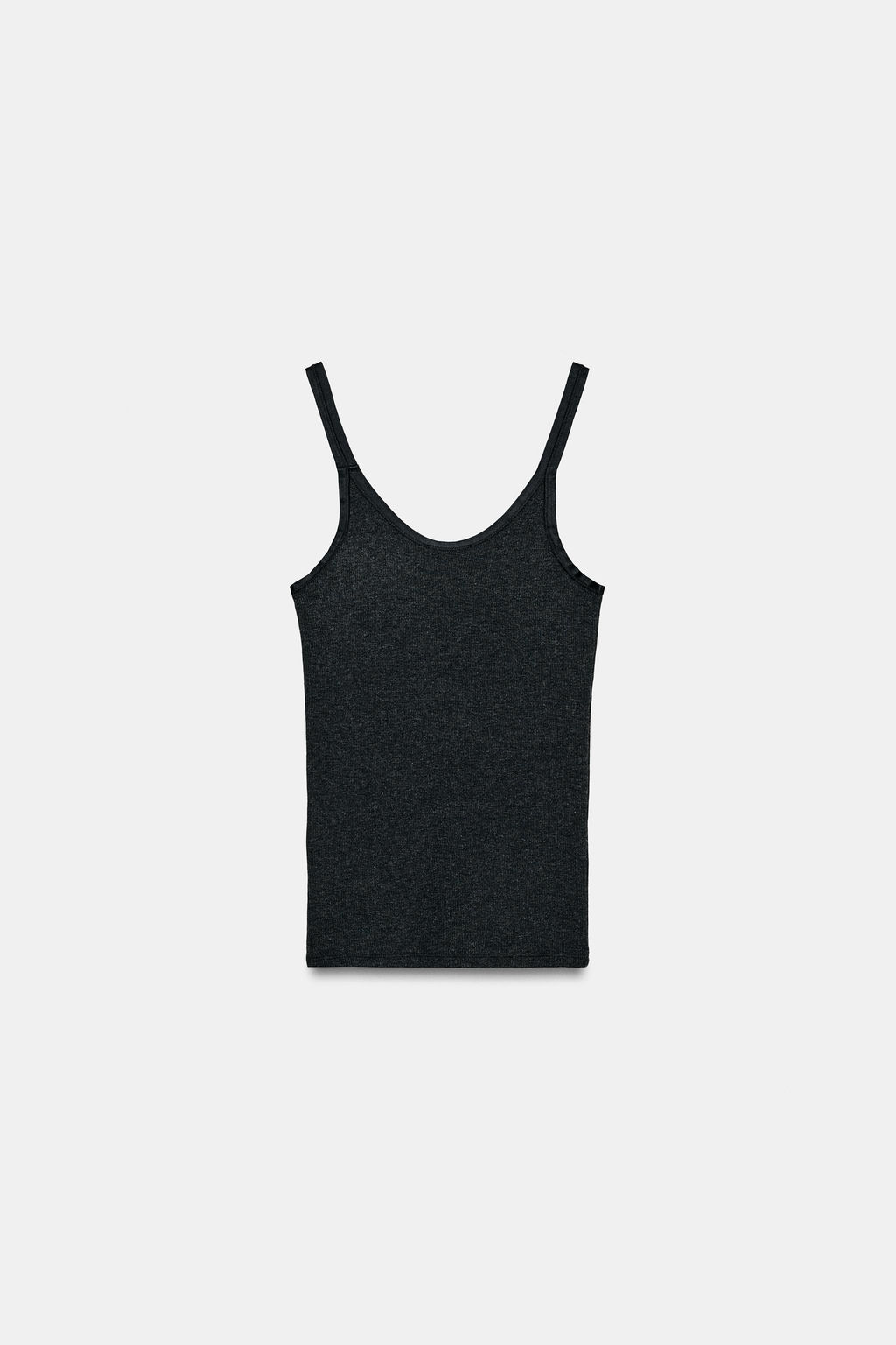 CAMISETA RIB TIRANTES / Plomo - Zara фото 3