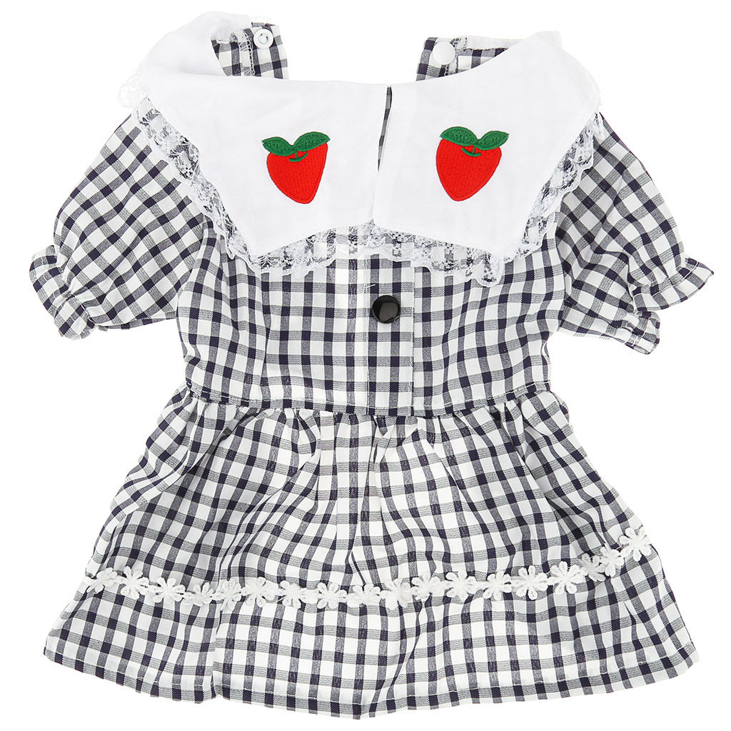 Пэт тойс (Pet toys) Одежда для собаки Платье с вышивкой, с кружевом, на кнопках р-р L, длина спинки 30см/обхват груди 38см/обхват шеи 30см, цвет-синий, 100% полиэстер (Китай) фото 5