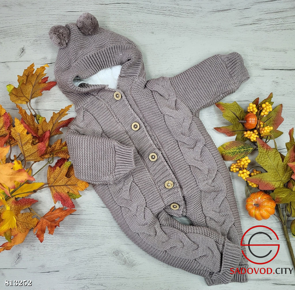 Комбинезон с капюшоном на меху + пинетки - Bruno фото 2