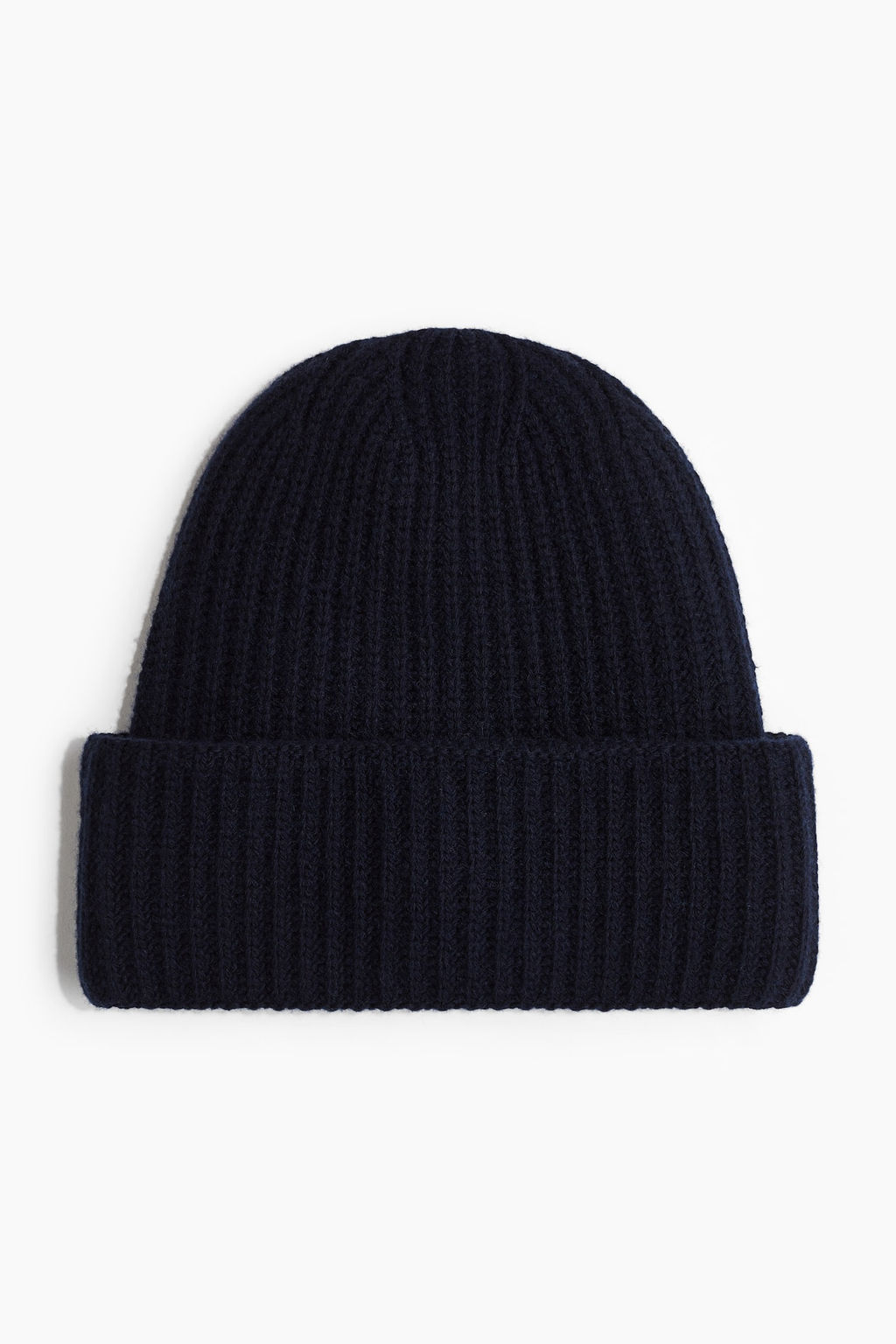 Gorro en mezcla de lana acanalada