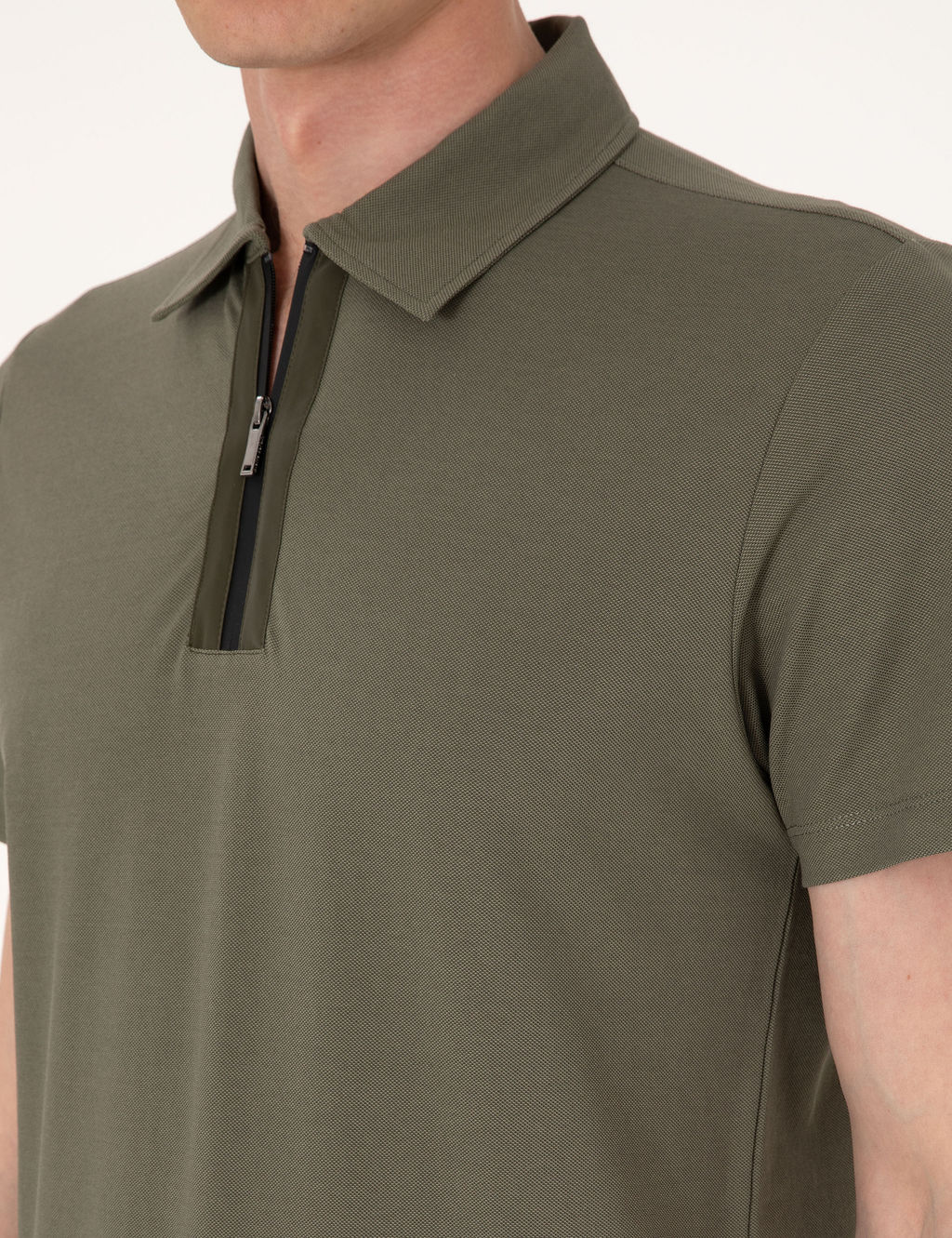 Haki Ultralight Kuma_ Slim Fit Polo Yaka Ti__rt