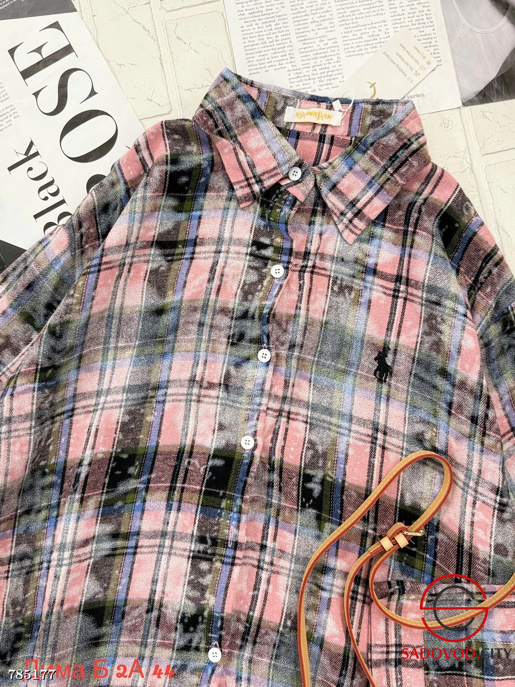 Женская рубашка в клетку - Bruno фото 8