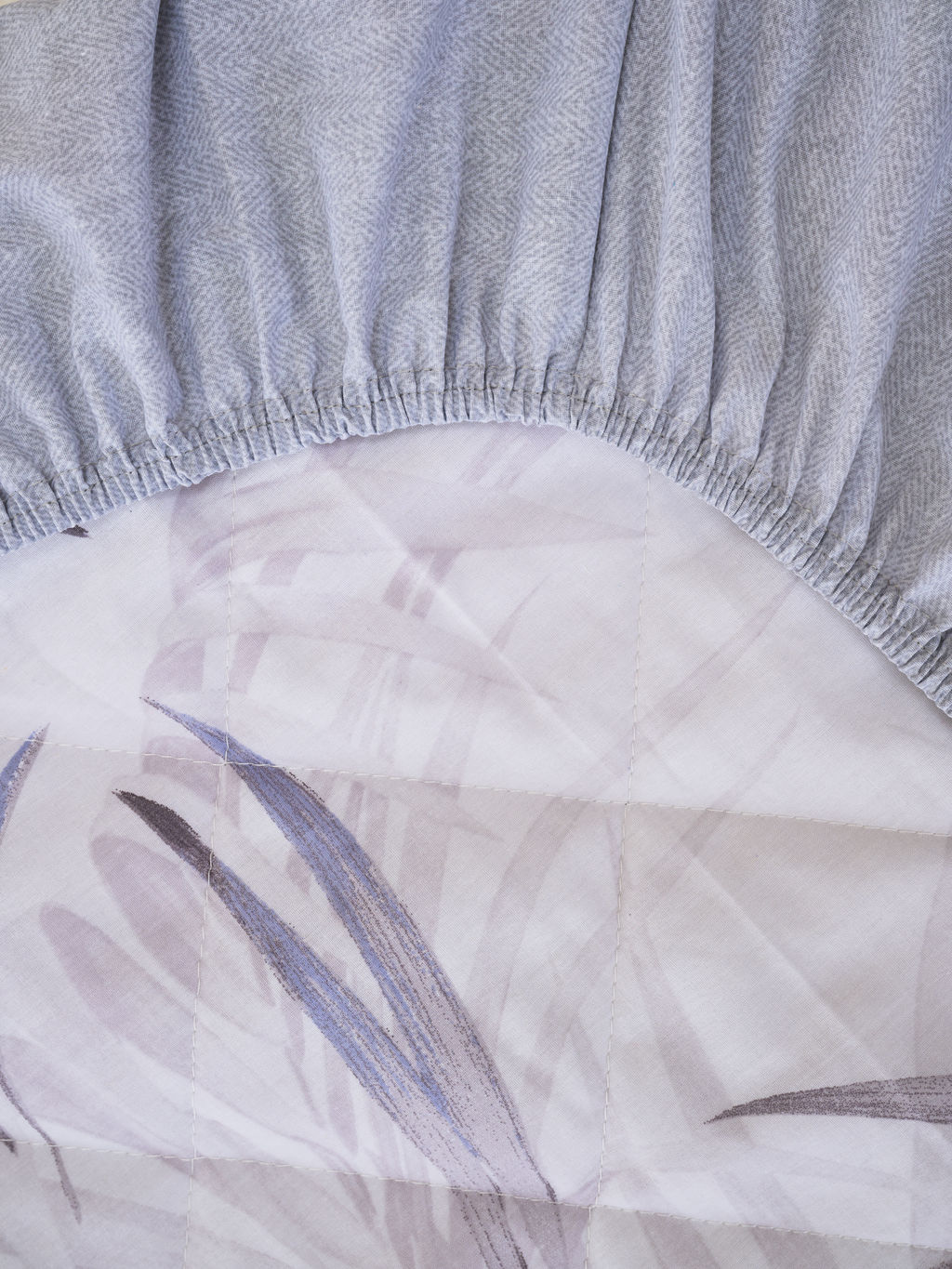 Постельное белье зима-лето из поплина с простыней на резинке - Ночная тишина Евро с прост.на резинке 180*200*25 (нав.70х70)