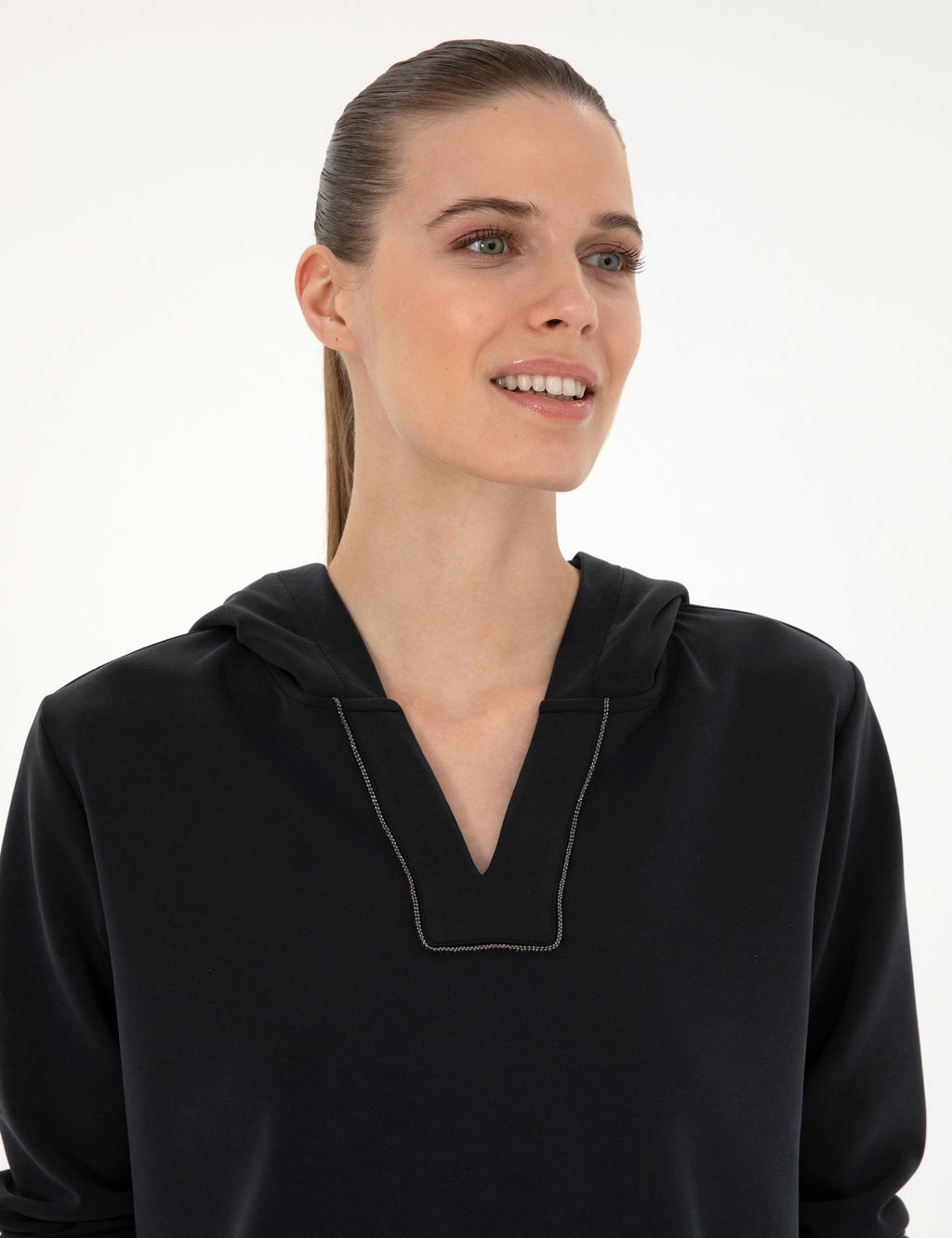 Siyah Regular Fit Sweatshirt - Pierre cardin фото 2