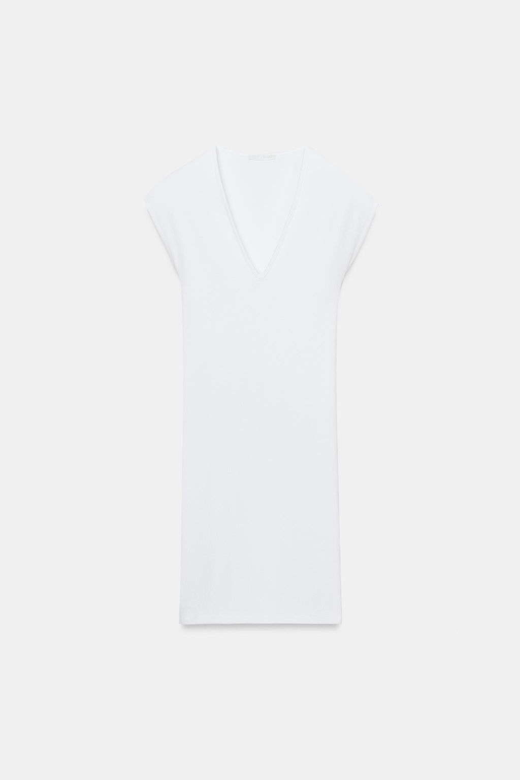 VESTIDO CORTO ESCOTE PICO / Blanco - Zara фото 6