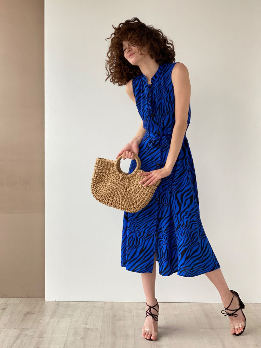 Платье, как из к/ф Красотка, синее с принтом - Martichelli фото 35