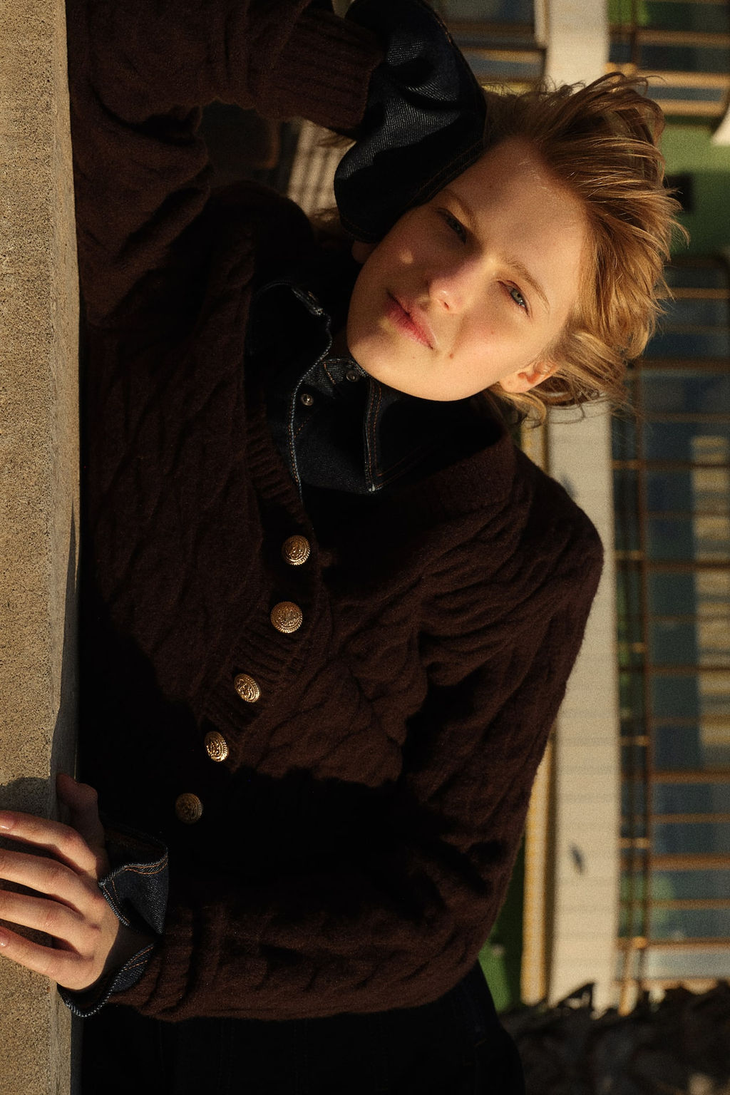 Cardigan en punto trenzado - H&m фото 2