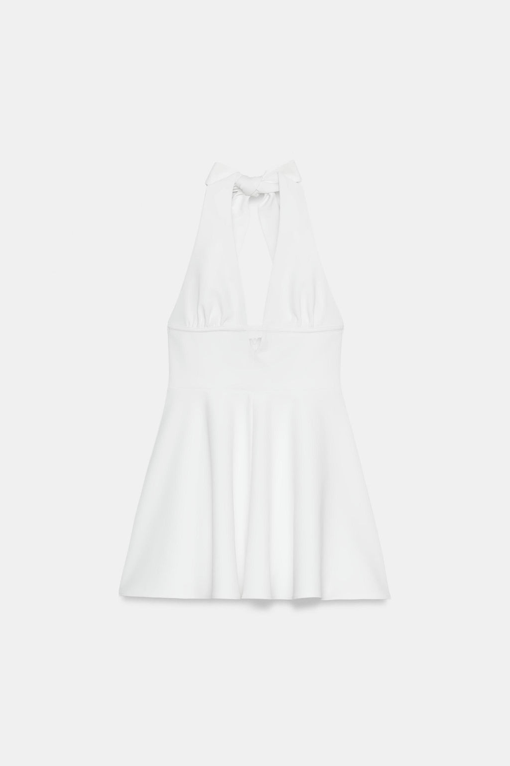 VESTIDO HALTER FALDA CAPA / Blanco - Zara фото 6