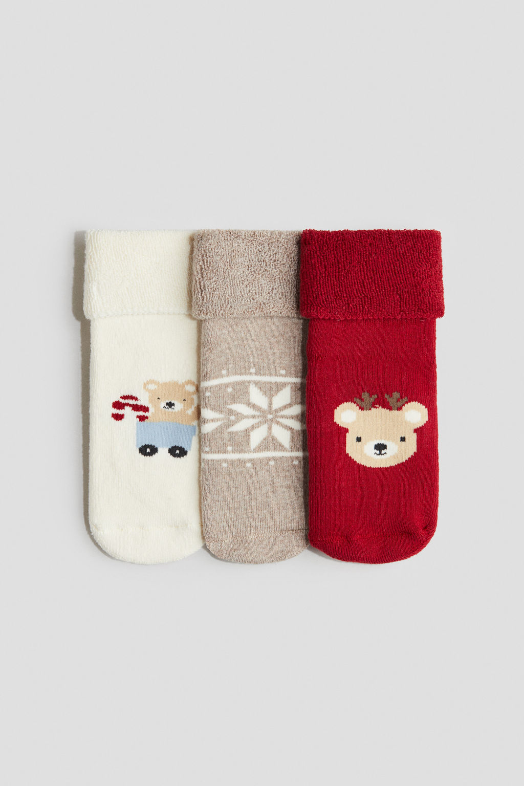 Pack de 3 calcetines en tejido rizado - H&m фото 4