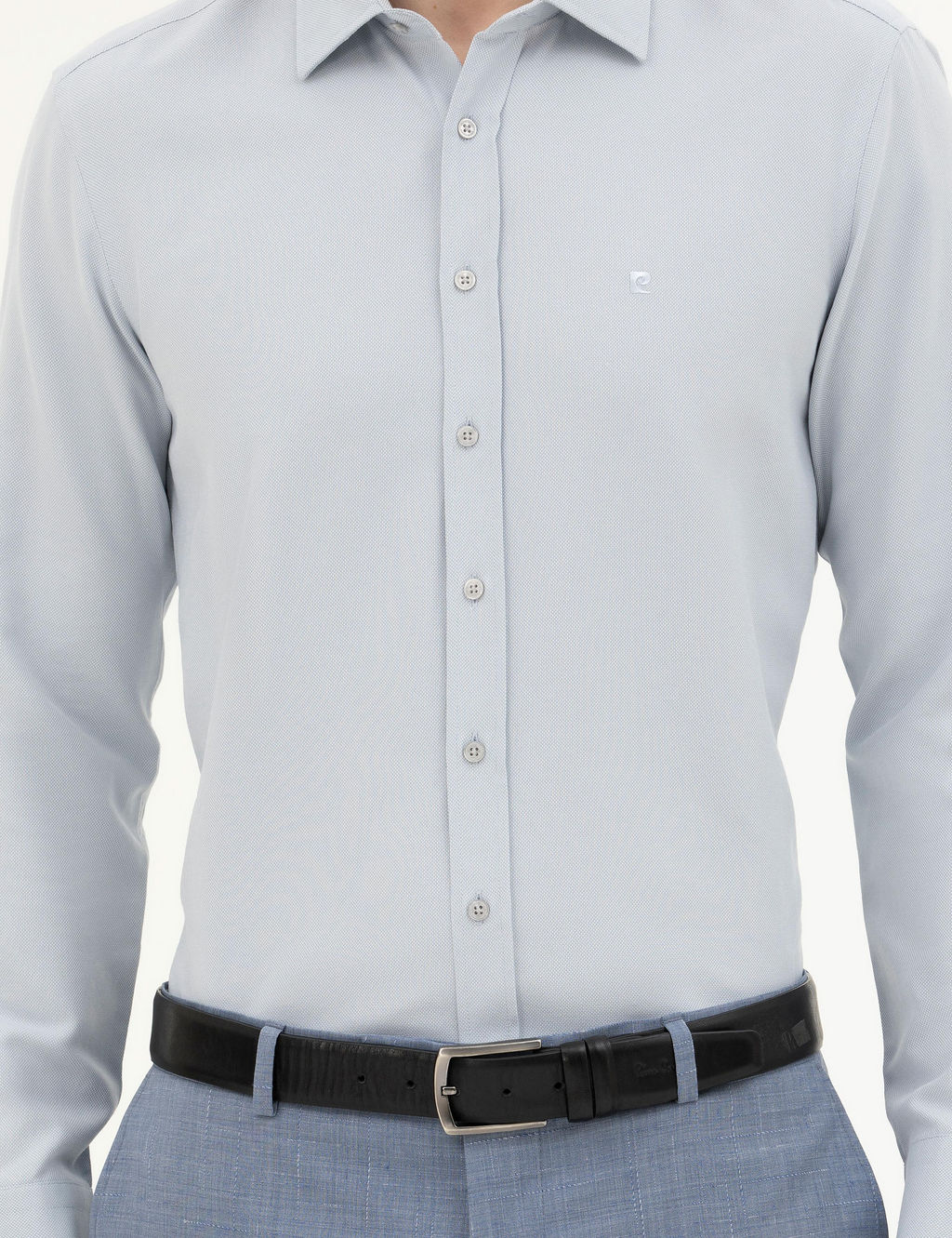 Gri Slim Fit Uzun Kollu G_mlek