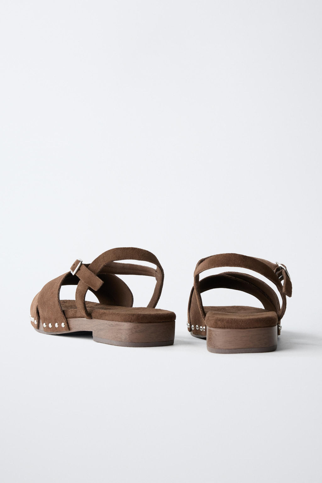 LEATHER CLOGS WITH THIN SOLE - Zara фото 5