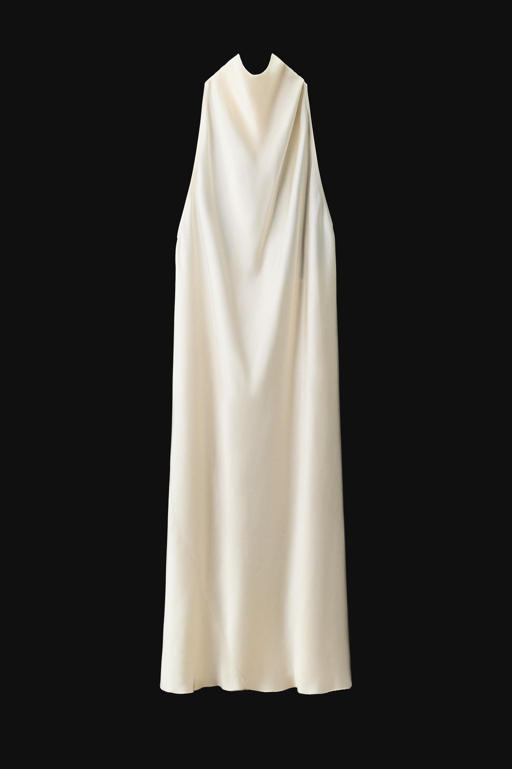 VESTIDO MIDI HALTER ZW COLLECTION / Marfil - Zara фото 6