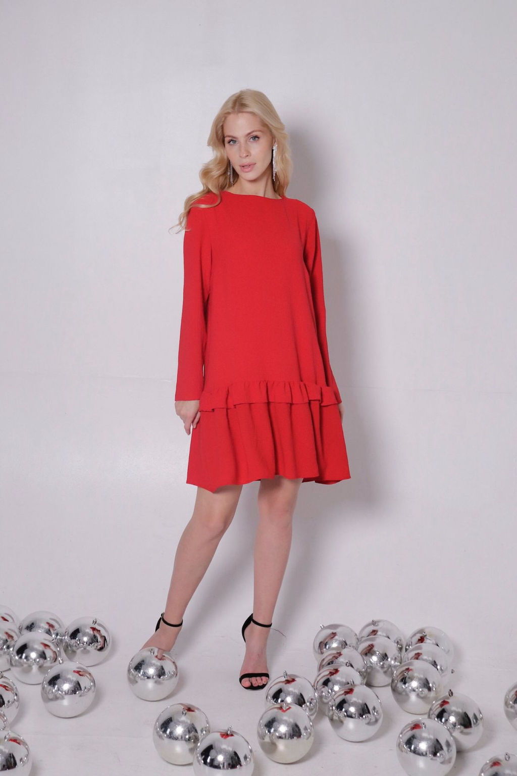 Платье-трапеция красное - Martichelli фото 11